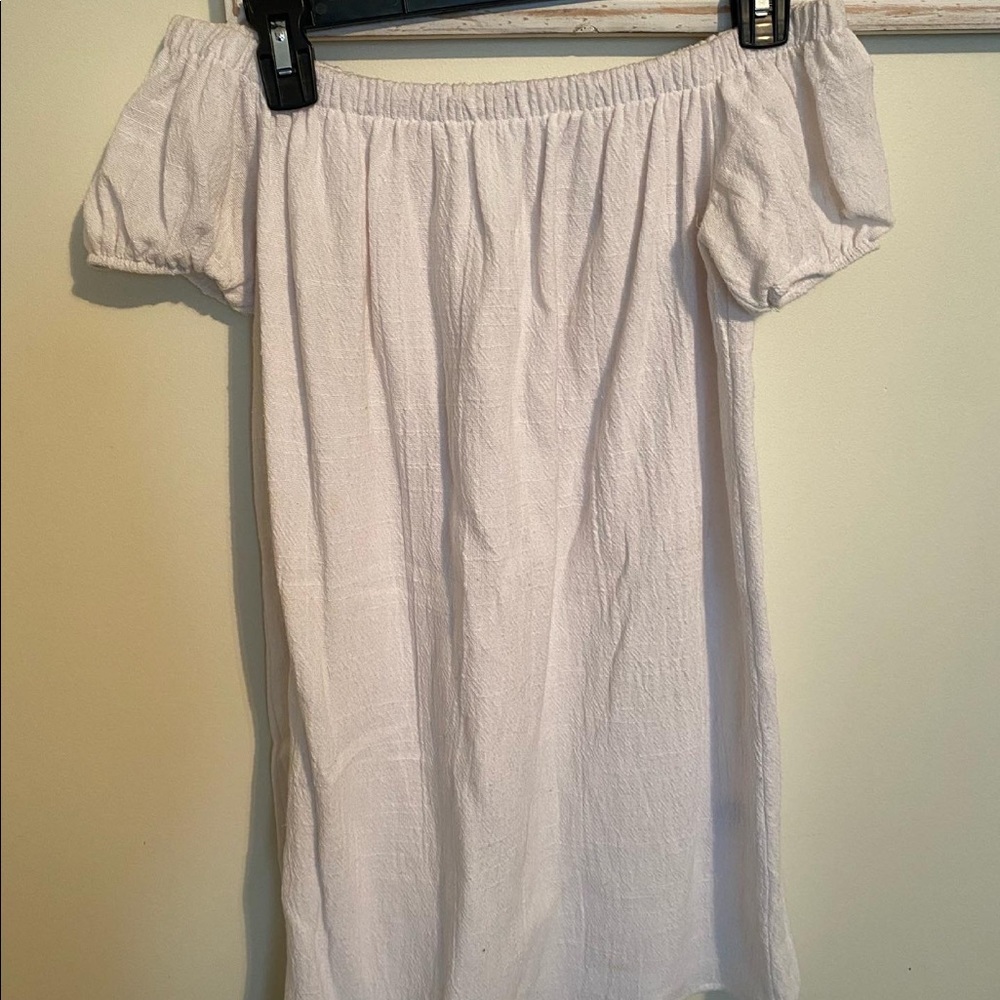 white off the shoulder dress